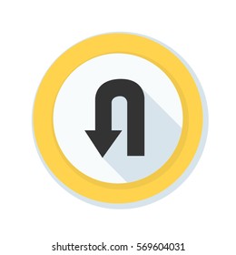 U-Turn sign illustration