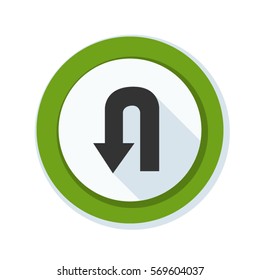 U-Turn sign illustration