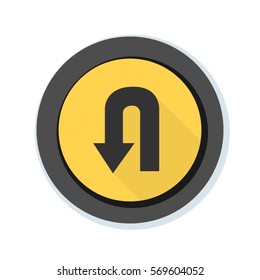 U-Turn sign illustration