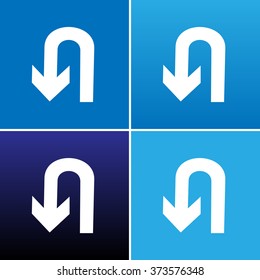 U-turn Sign Vector EPS10, Great for any use