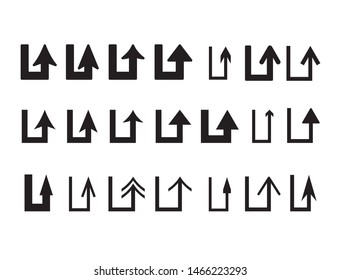 U-turn signs symbol icon vector. Illustration