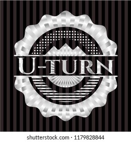 U-turn silver badge or emblem
