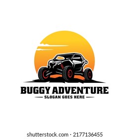 UTV - vector de ilustración de vehículo con buggy ATV