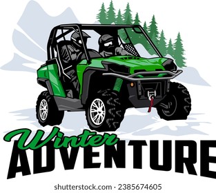 utv atv car illustration design vector