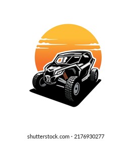UTV buggy vehicle illustration logo vector