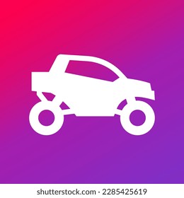 Icono de UTV, SxS, vector vehículo paralelo