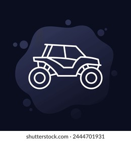 UTV Line-Symbol, Offroad-Fahrzeug-Vektorgrafik