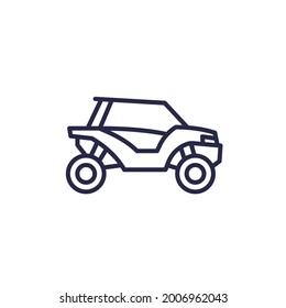 UTV line icon, Side-by-side vehicle vector