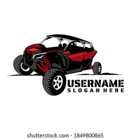 UTV offroading social club  logo design vector