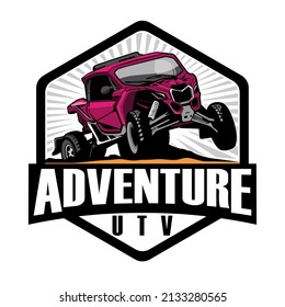 UTV Offroading Social Club Logo Design Vector	