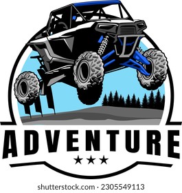 UTV offroading social club logo design vector