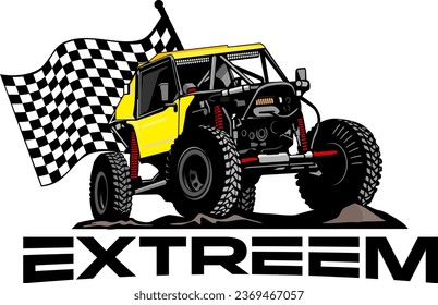 UTV offroading social club logo design vector