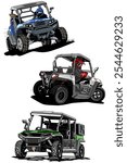 UTV Offroading Social Speed Club Logo Illustration Design Vector