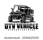 UTV Offroading Social Speed Club Logo Illustration Design Vector