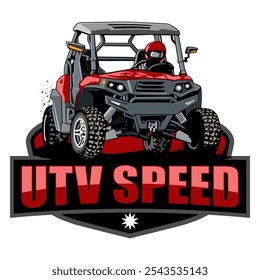 UTV Offroading Social Speed Club Logo Design Vector