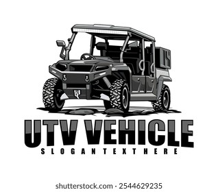 UTV Offroading Social Speed Club Logo Illustration Design Vektor