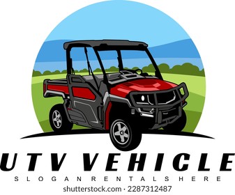 vector de diseño de logotipo de alquiler de utv