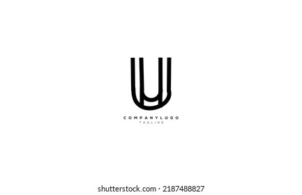 UU Abstract initial monogram letter alphabet logo design