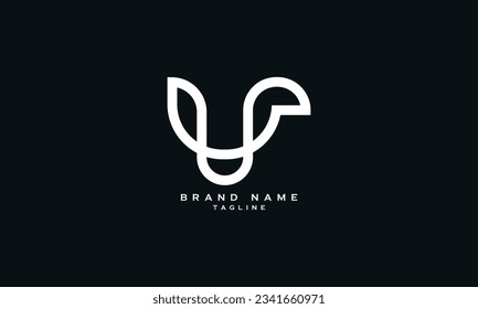 UU, Abstract initial monogram letter alphabet logo design