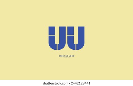 UU Abstract initial monogram letter alphabet logo design