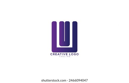 UU Abstract initial monogram letter alphabet logo design