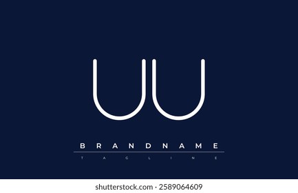 UU Abstract letter logo. This logo icon incorporate with abstract shape in the creative way