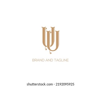 UU abstract vector logo monogram template