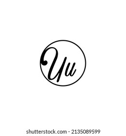 UU circle feminine concept initial logo best for beauty and fashion