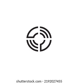 UU circle initial logo concept in high quality professional design that will print well across any print media