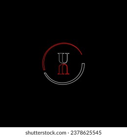 UU creative modern letters logo design template