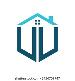 UU House Logo Design Template. Letter UU Logo for Real Estate, Construction or any House Related Business