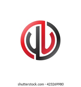 UU initial letters looping linked circle logo red black