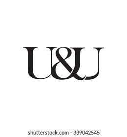 U&U Initial logo. Ampersand monogram logo