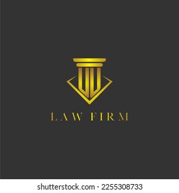 UU initial monogram logo for lawfirm with creative polygon design