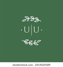 UU initial monogram wedding with creative design