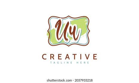 UU Initials, handwriting logo vector