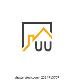 UU initials homes modern building company logo vector.eps