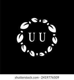 UU Initials Letter Nature Logo Vector Art Icons and Graphics