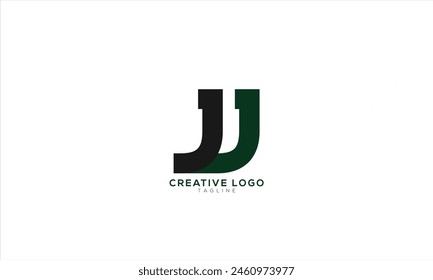 UU JJ Abstract initial monogram letter alphabet logo design