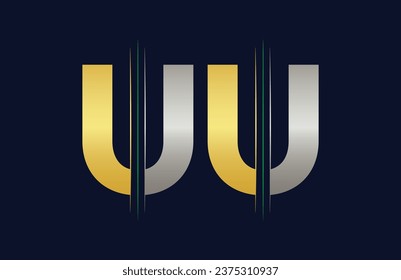 UU letter colorful logo in the circle. Vector Logo Illustration.