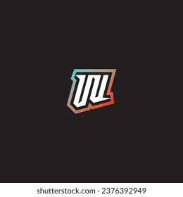 UU letter combination cool logo esport initial and cool color gradattion ideas