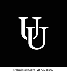 UU letter logo concept isolated on white background. UU Log