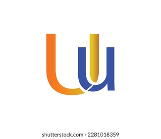 Uu letter logo design element