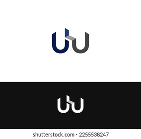 UU letter logo design template elements. Modern abstract digital alphabet letter logo. Vector illustration.