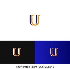 UU letter logo design template elements. Modern abstract digital alphabet letter logo. Vector illustration.