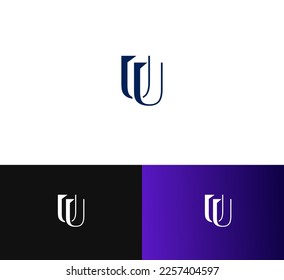 UU letter logo design template elements. Modern abstract digital alphabet letter logo. Vector illustration.