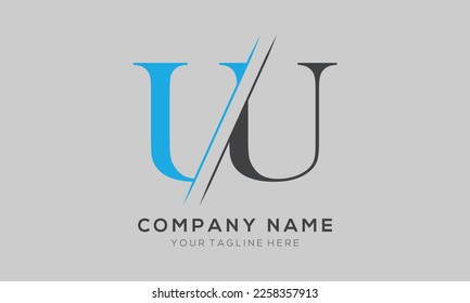 UU letter logo design template elements. UU letter vector logo.