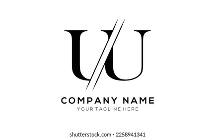 UU letter logo design template elements. UU letter vector logo.