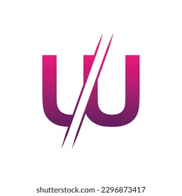 UU letter logo design template elements. UU letter vector logo.