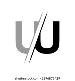 UU letter logo design template elements. UU letter vector logo.